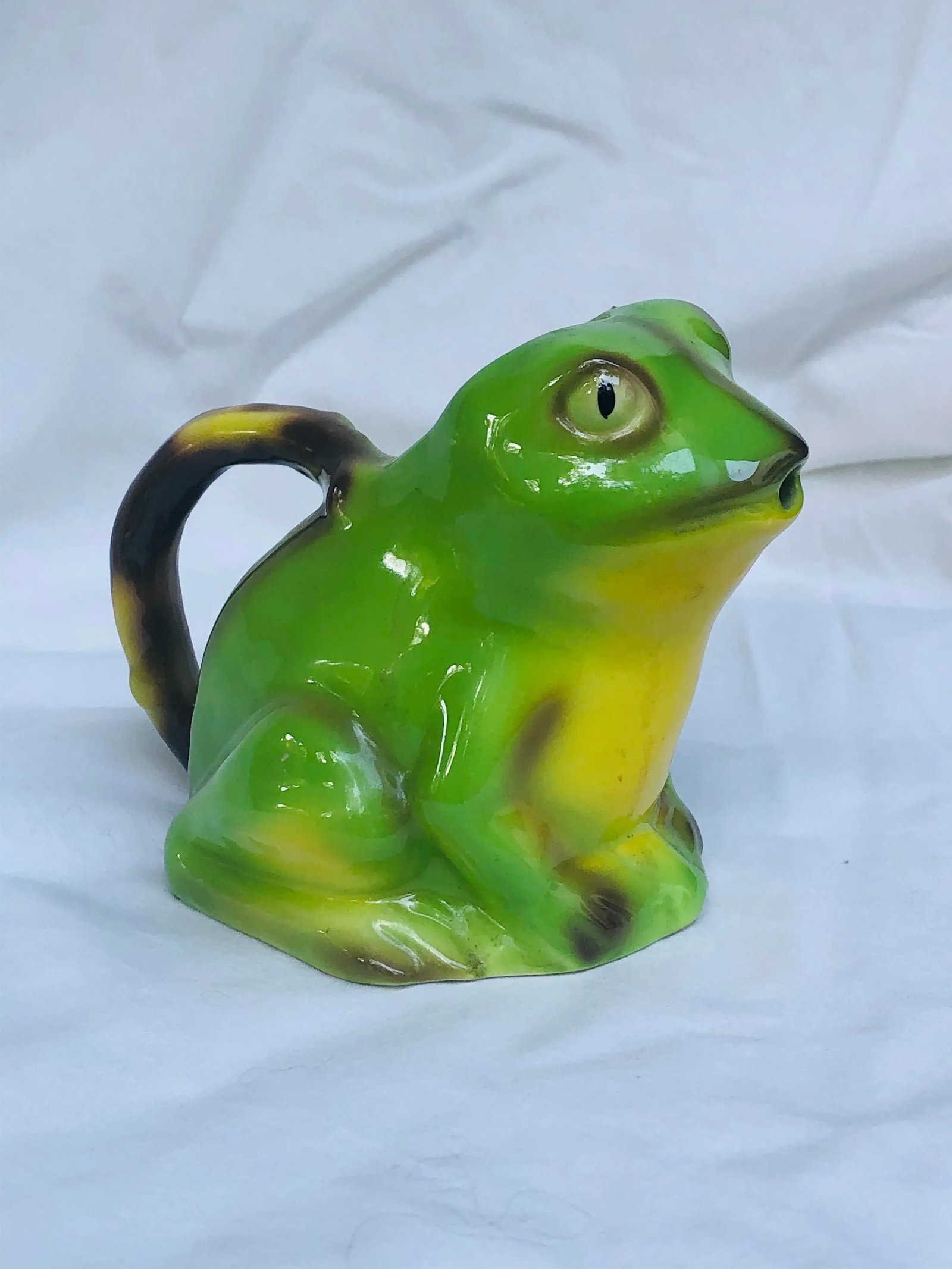 Tony Wood Staffordshire Style Pottery Frog Creamer - 7