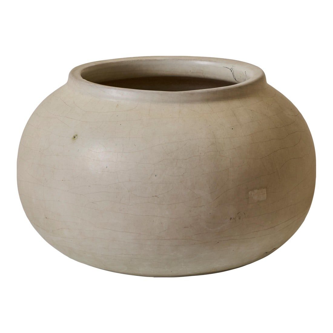 1960s Glazed Ceramic Pot Attributed to John Follis for Architectural Pottery: 1960s Glazed Ceramic Pot Attributed to John Follis for Architectural Pottery. Executed in matte white glazed ceramic. A very clean and increasingly rare example highly reminiscent of the iconic