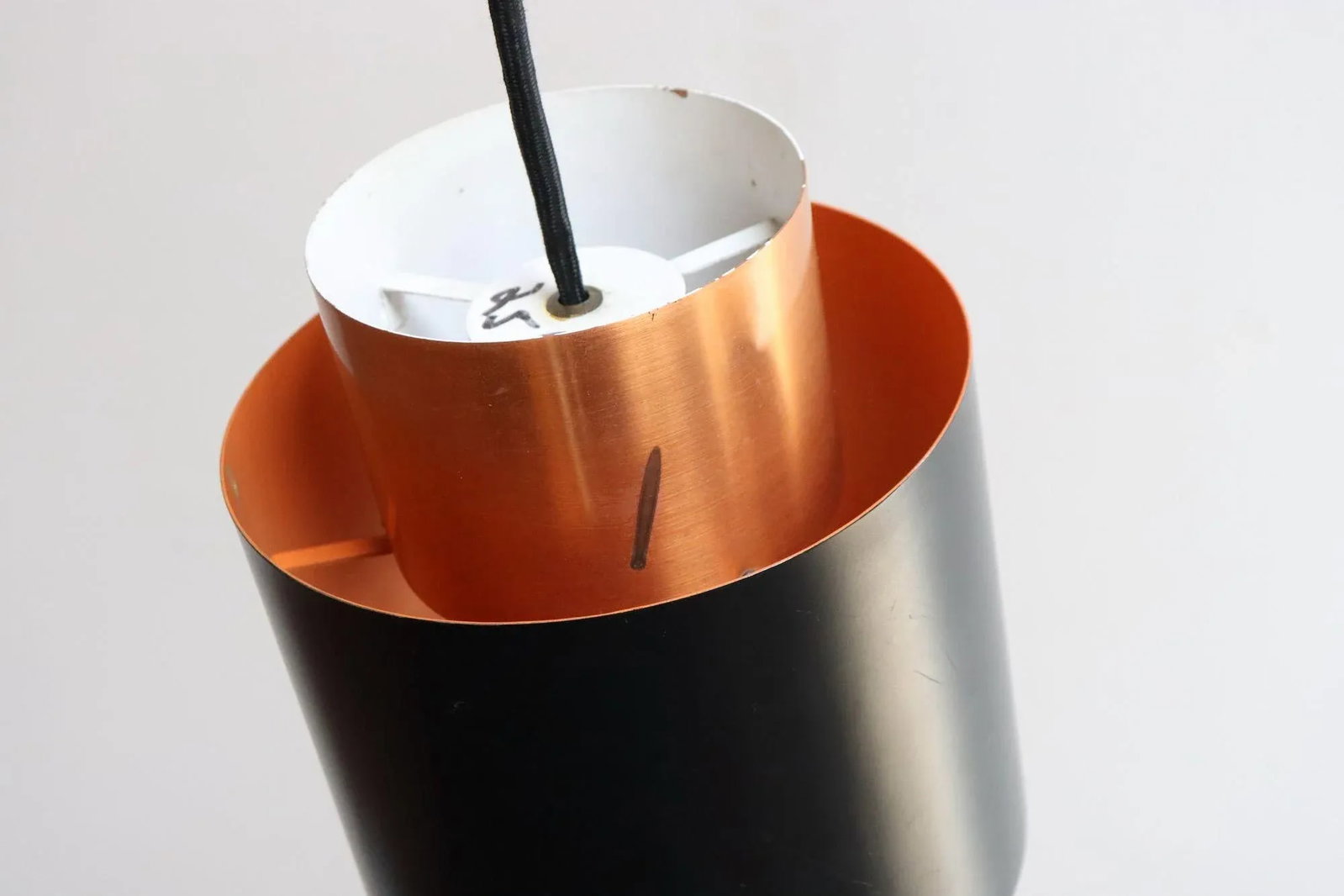 Set of Three Danish Tunika Copper Pendant Lamps by Jo Hammerborg for Fog & MÃ¸rup - 12