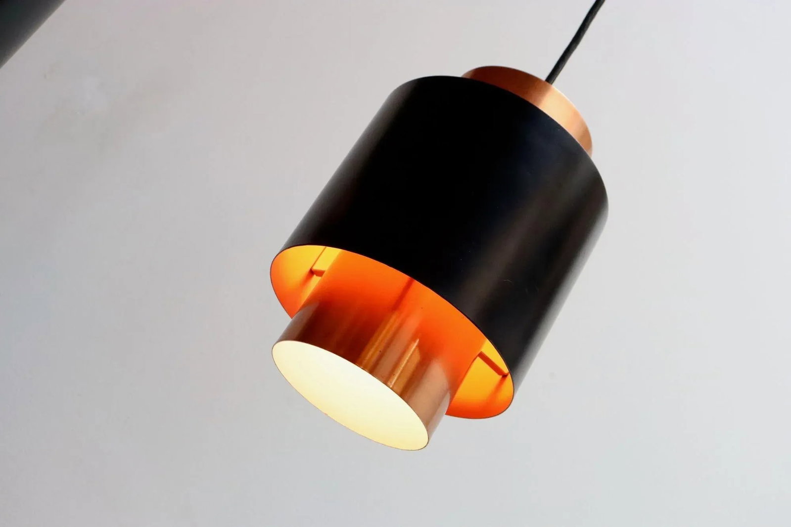 Set of Three Danish Tunika Copper Pendant Lamps by Jo Hammerborg for Fog & MÃ¸rup - 8