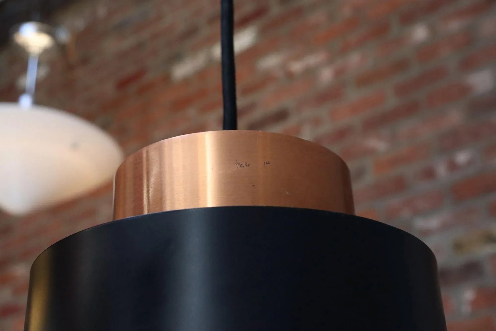 Set of Three Danish Tunika Copper Pendant Lamps by Jo Hammerborg for Fog & MÃ¸rup - 9