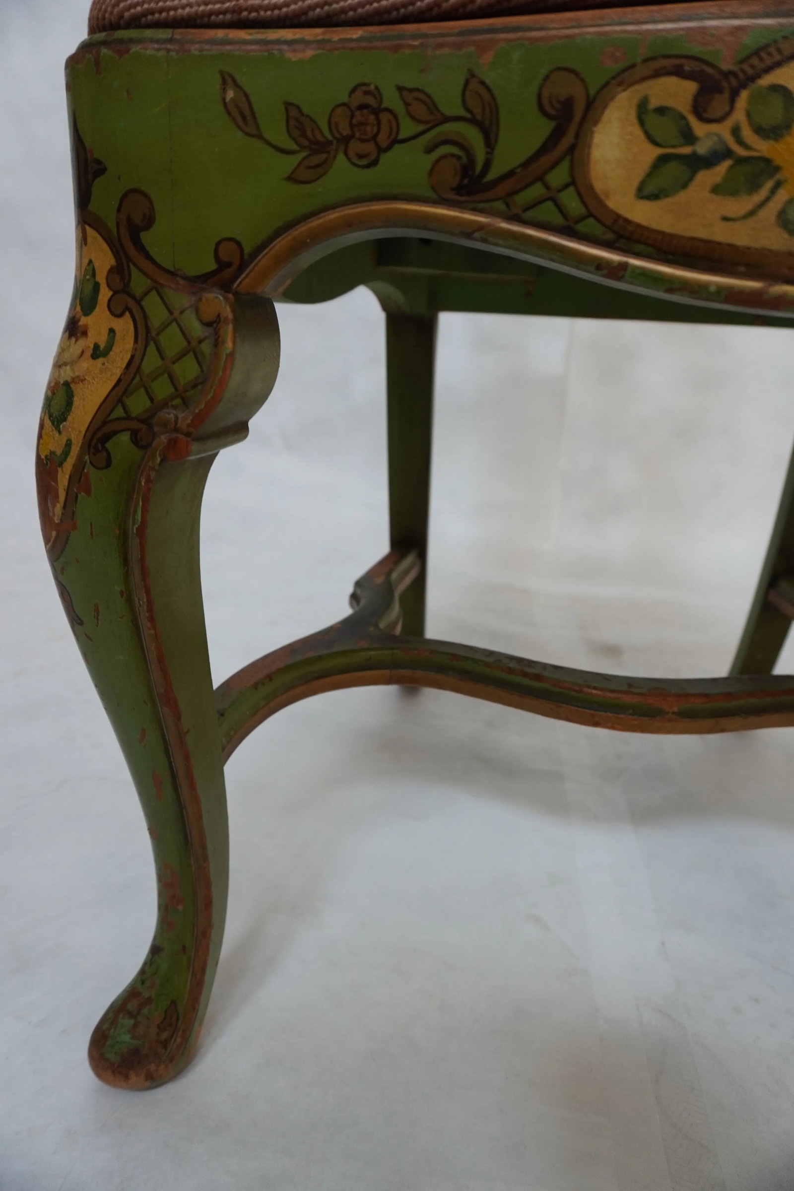 Late 19th Century Green Painted Chair With Needlepoint Seat - 13
