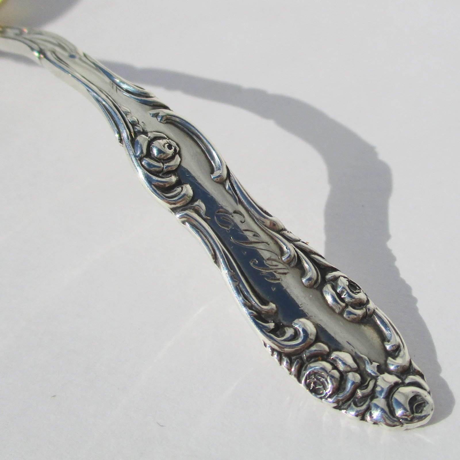 Sterling Silver Ladle With Vermeil Bow Towle Silversmiths Ca.1892 - 3