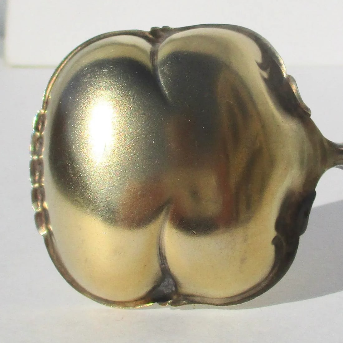 Sterling Silver Ladle With Vermeil Bow Towle Silversmiths Ca.1892 - 5