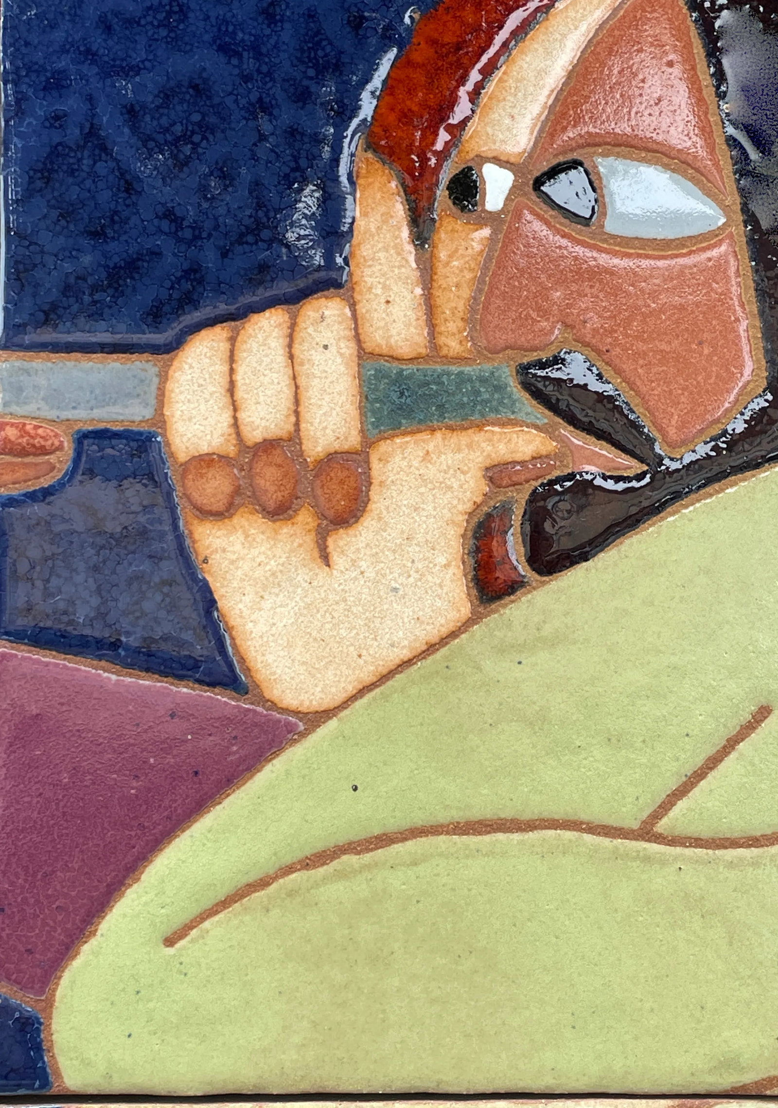 1990s "The Glassblowers" Ceramic Mosaic by Guillermo Wagner Granizo - 4