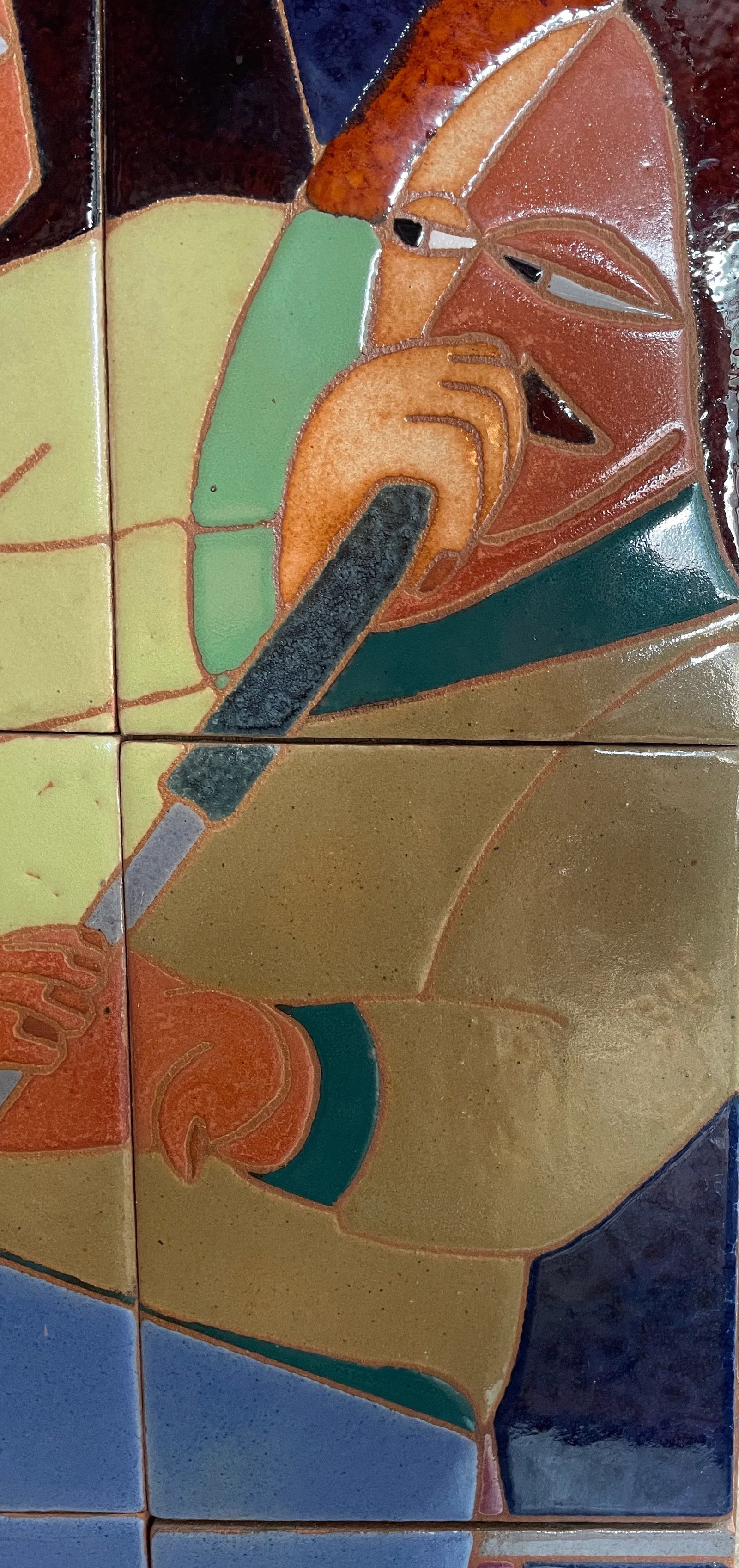1990s "The Glassblowers" Ceramic Mosaic by Guillermo Wagner Granizo - 5