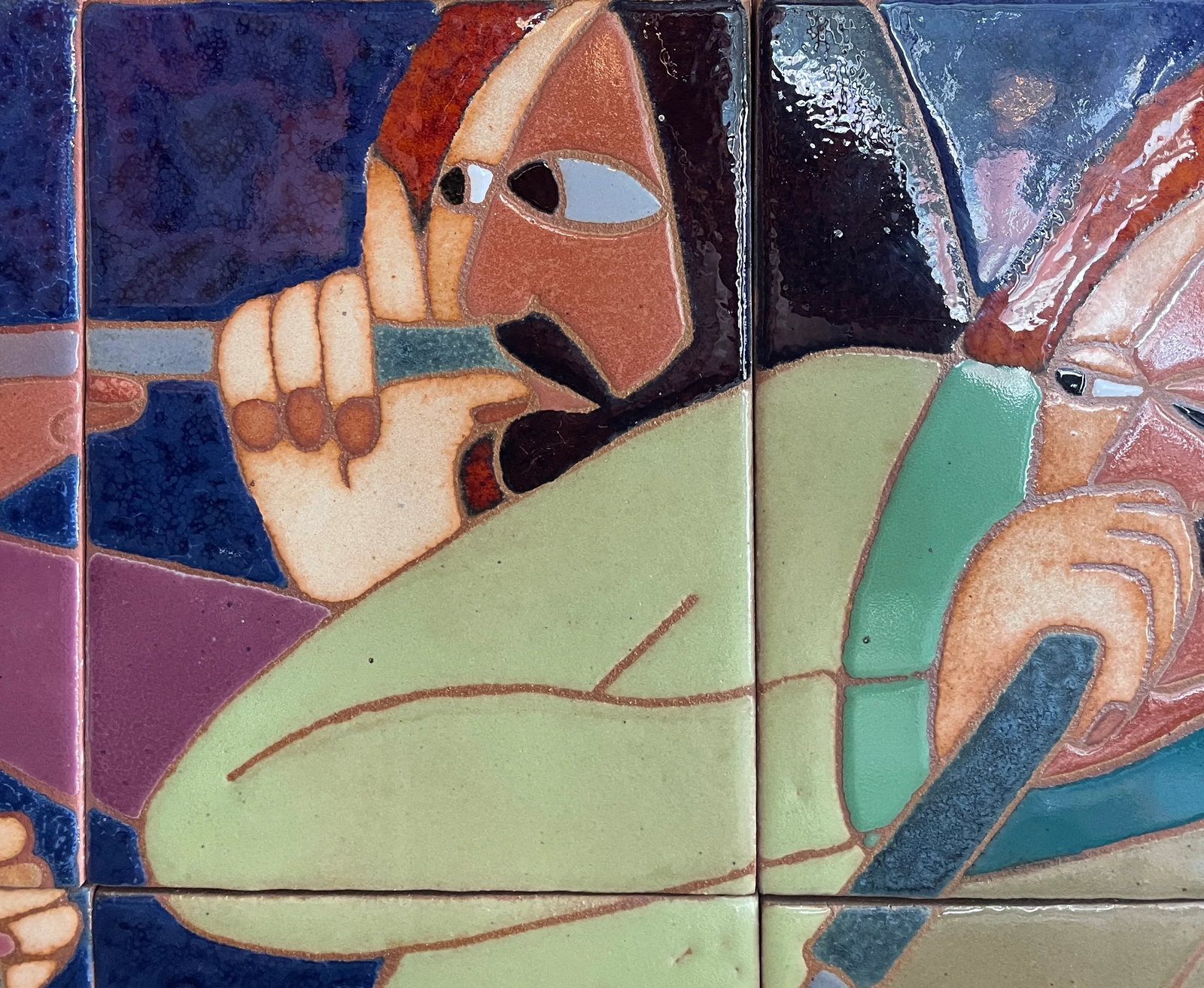 1990s "The Glassblowers" Ceramic Mosaic by Guillermo Wagner Granizo - 6