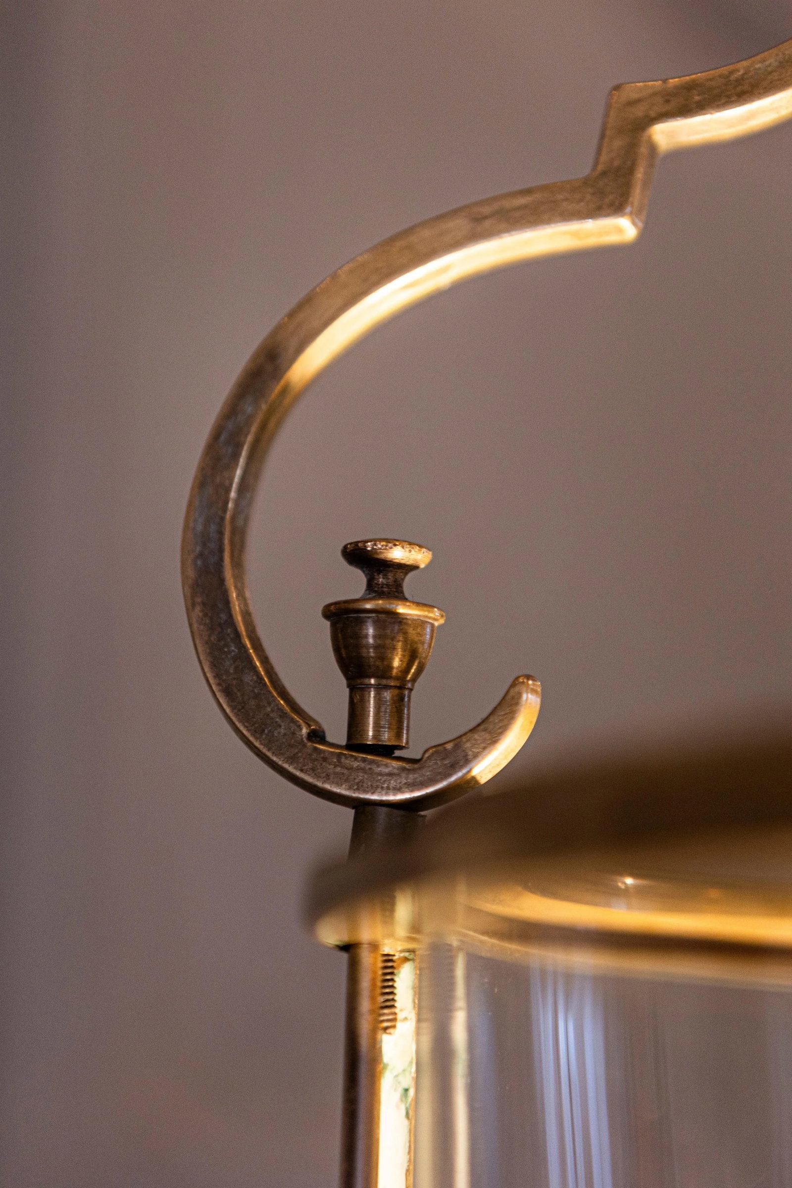 20th Century French Brass and Glass Lantern - 8