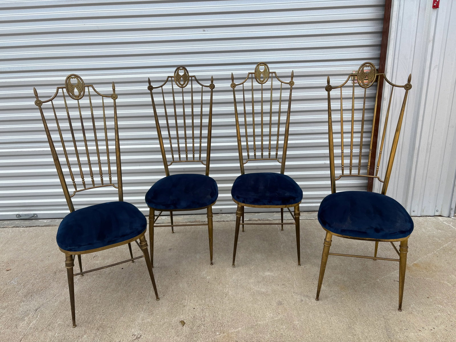 1960s Set of 4 Italian Brass Chiavari Chairs - 3