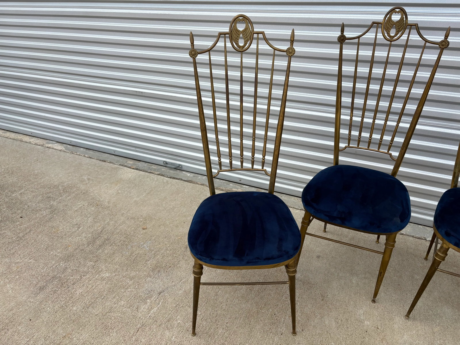 1960s Set of 4 Italian Brass Chiavari Chairs - 4