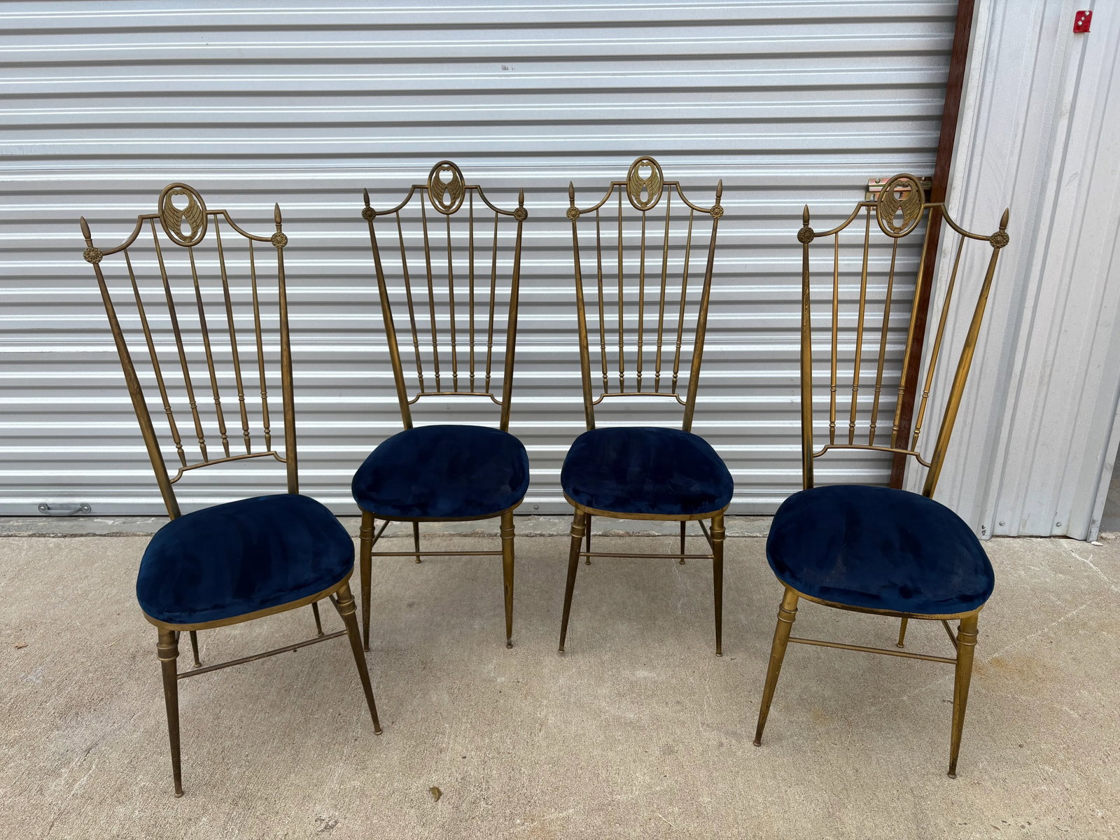 1960s Set of 4 Italian Brass Chiavari Chairs - 7