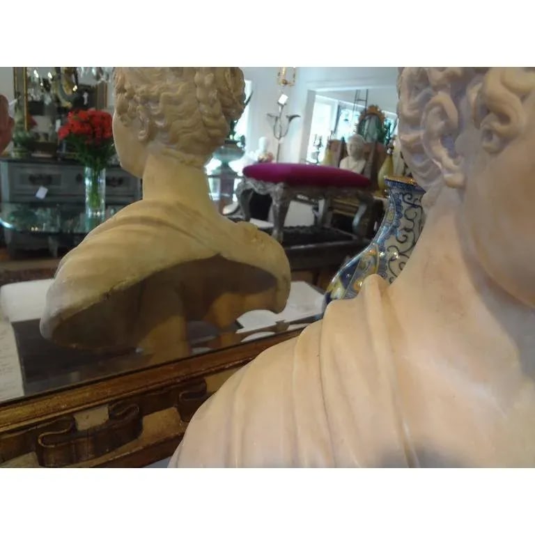 19th Century Italian Classical Alabaster Bust - 6