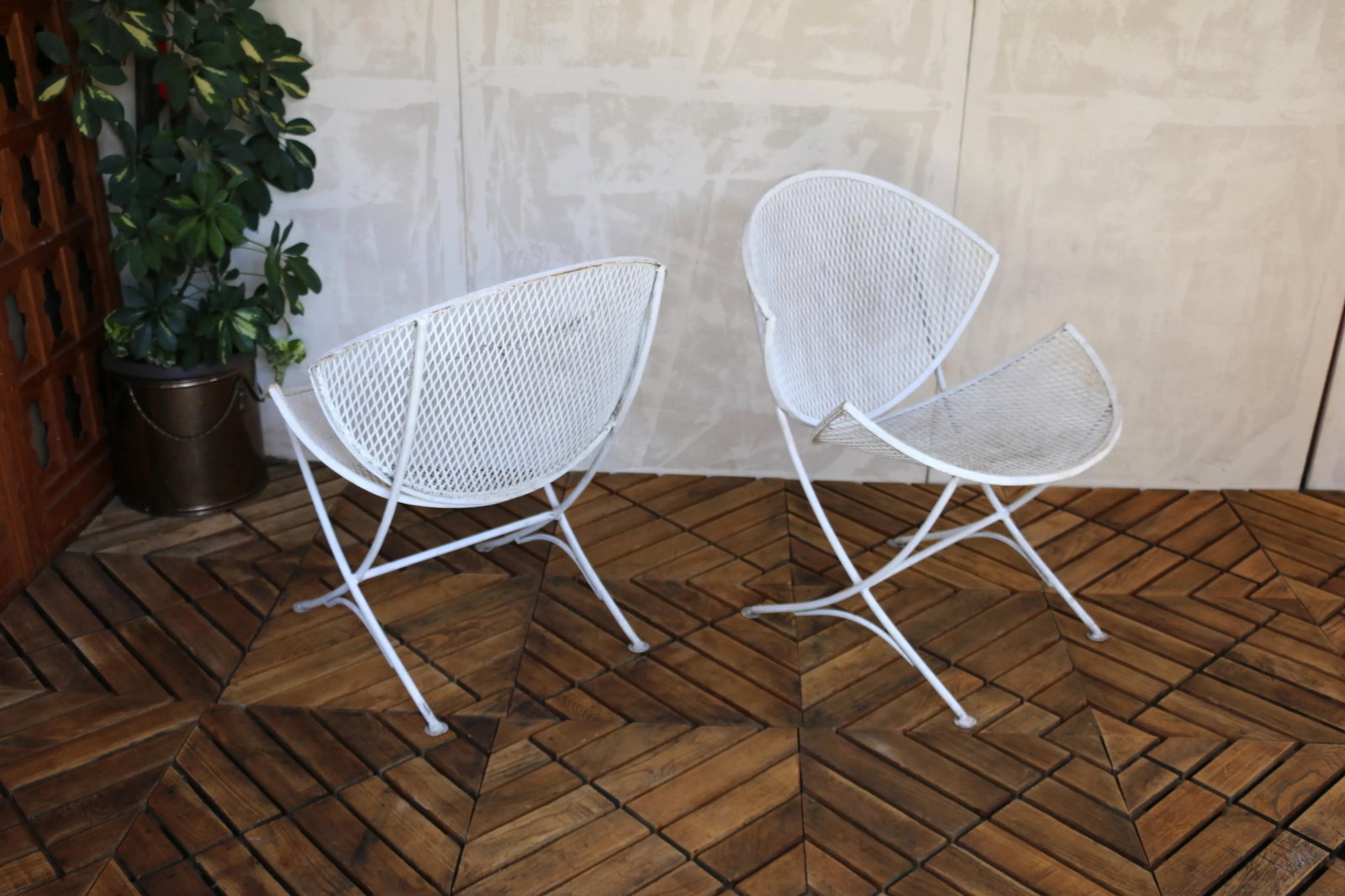 Mid-Century Pair of Wrought Iron Patio Chairs by Maurizio Tempestini for Salterini - 10