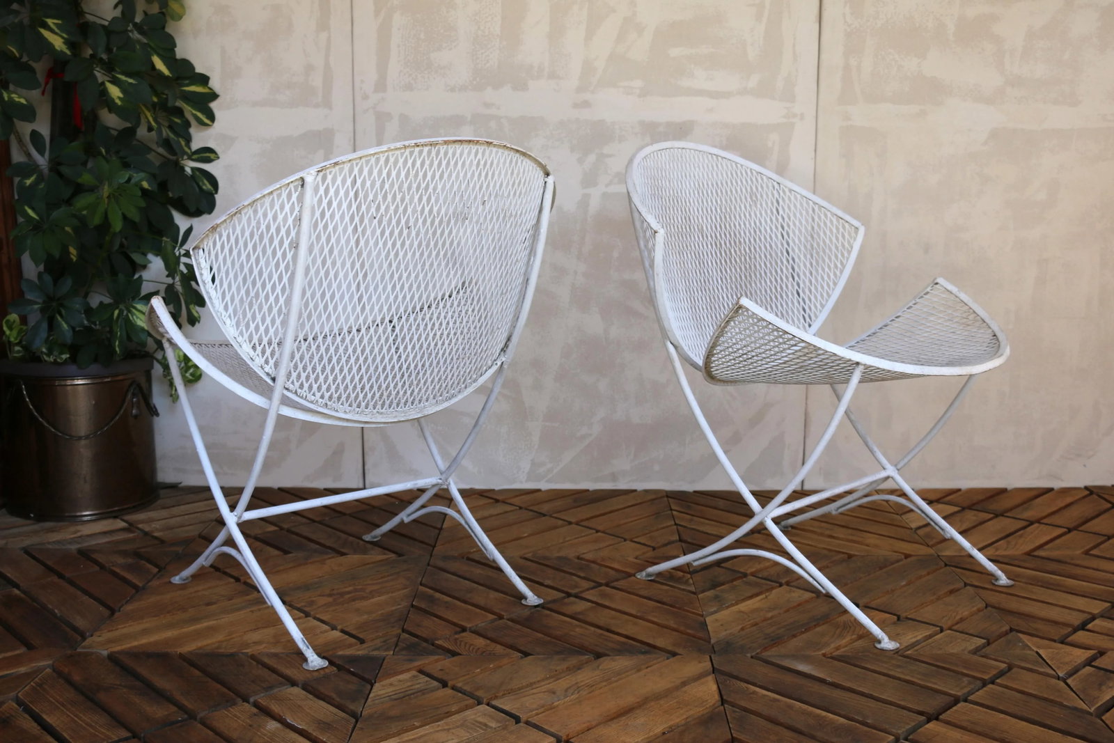 Mid-Century Pair of Wrought Iron Patio Chairs by Maurizio Tempestini for Salterini - 11