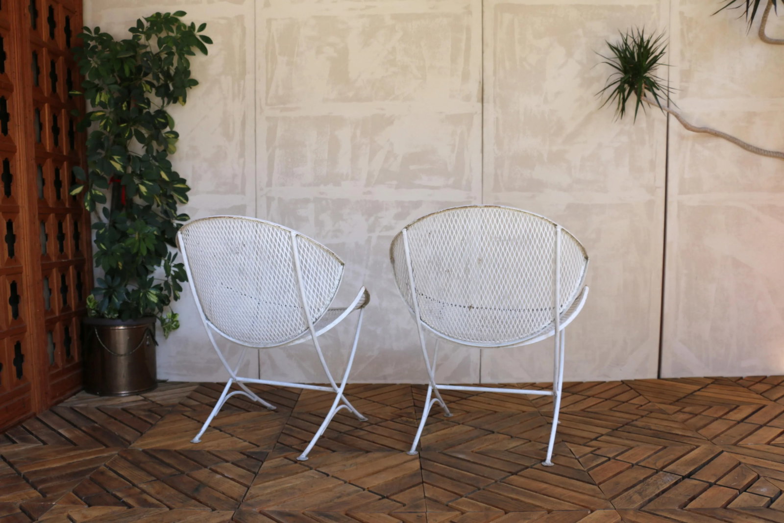Mid-Century Pair of Wrought Iron Patio Chairs by Maurizio Tempestini for Salterini - 5