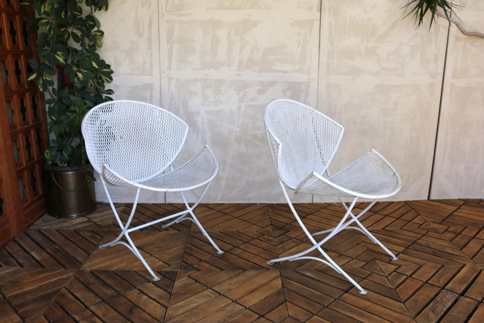 Mid-Century Pair of Wrought Iron Patio Chairs by Maurizio Tempestini for Salterini - 6
