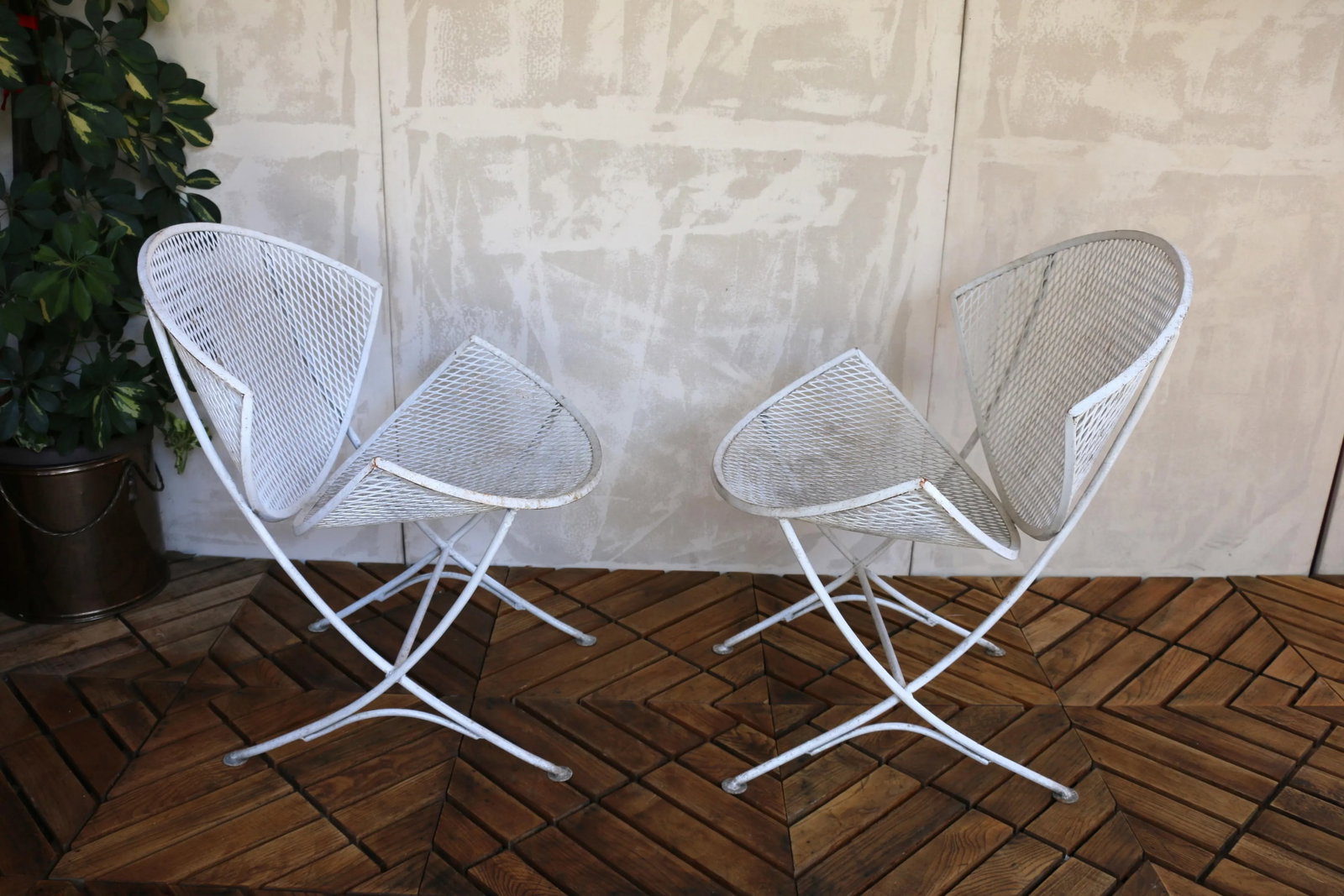 Mid-Century Pair of Wrought Iron Patio Chairs by Maurizio Tempestini for Salterini - 7