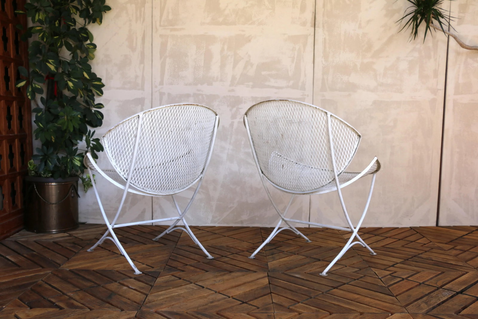 Mid-Century Pair of Wrought Iron Patio Chairs by Maurizio Tempestini for Salterini - 8