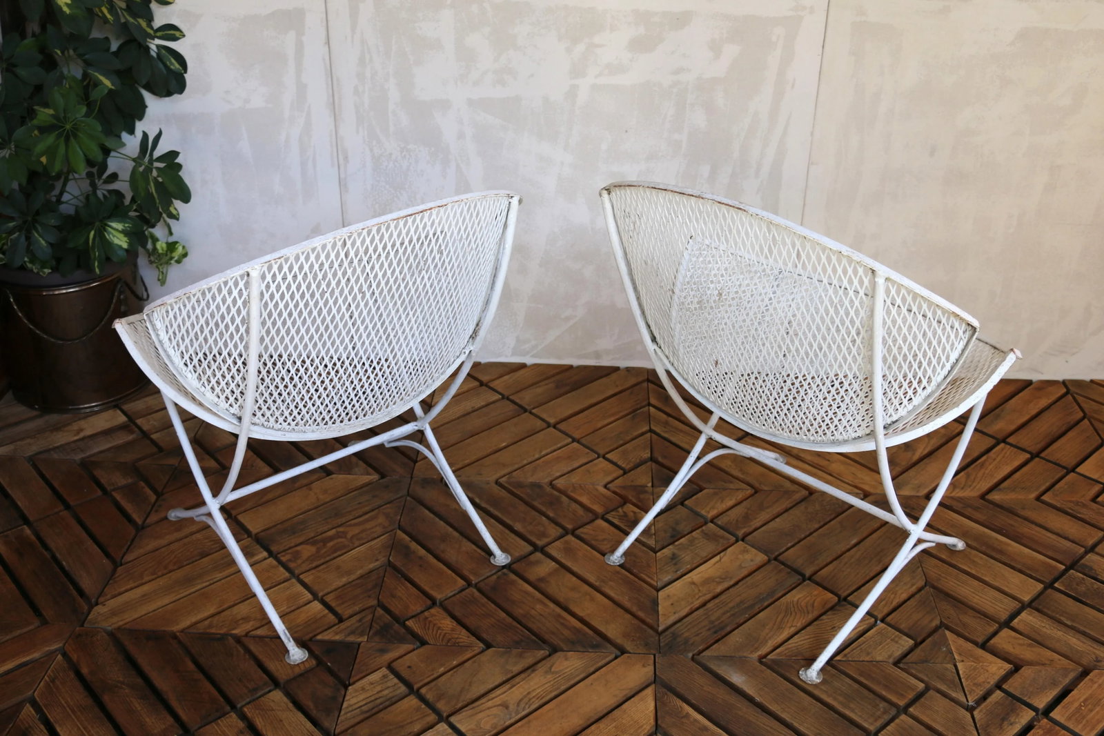 Mid-Century Pair of Wrought Iron Patio Chairs by Maurizio Tempestini for Salterini - 9