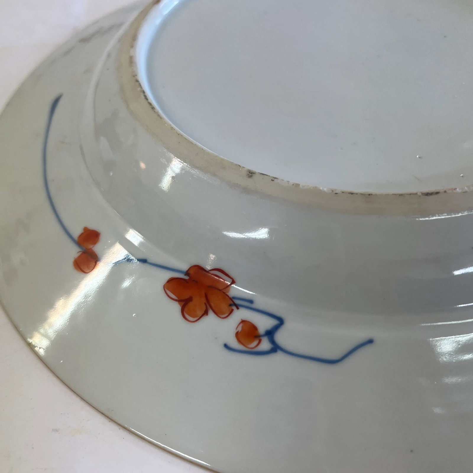 Mid 19th Century Imari Porcelain Deep Dish Plate Blue/Rust/Gold - 6