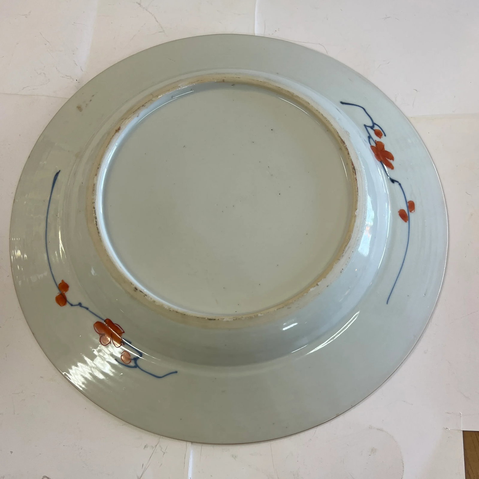 Mid 19th Century Imari Porcelain Deep Dish Plate Blue/Rust/Gold - 8