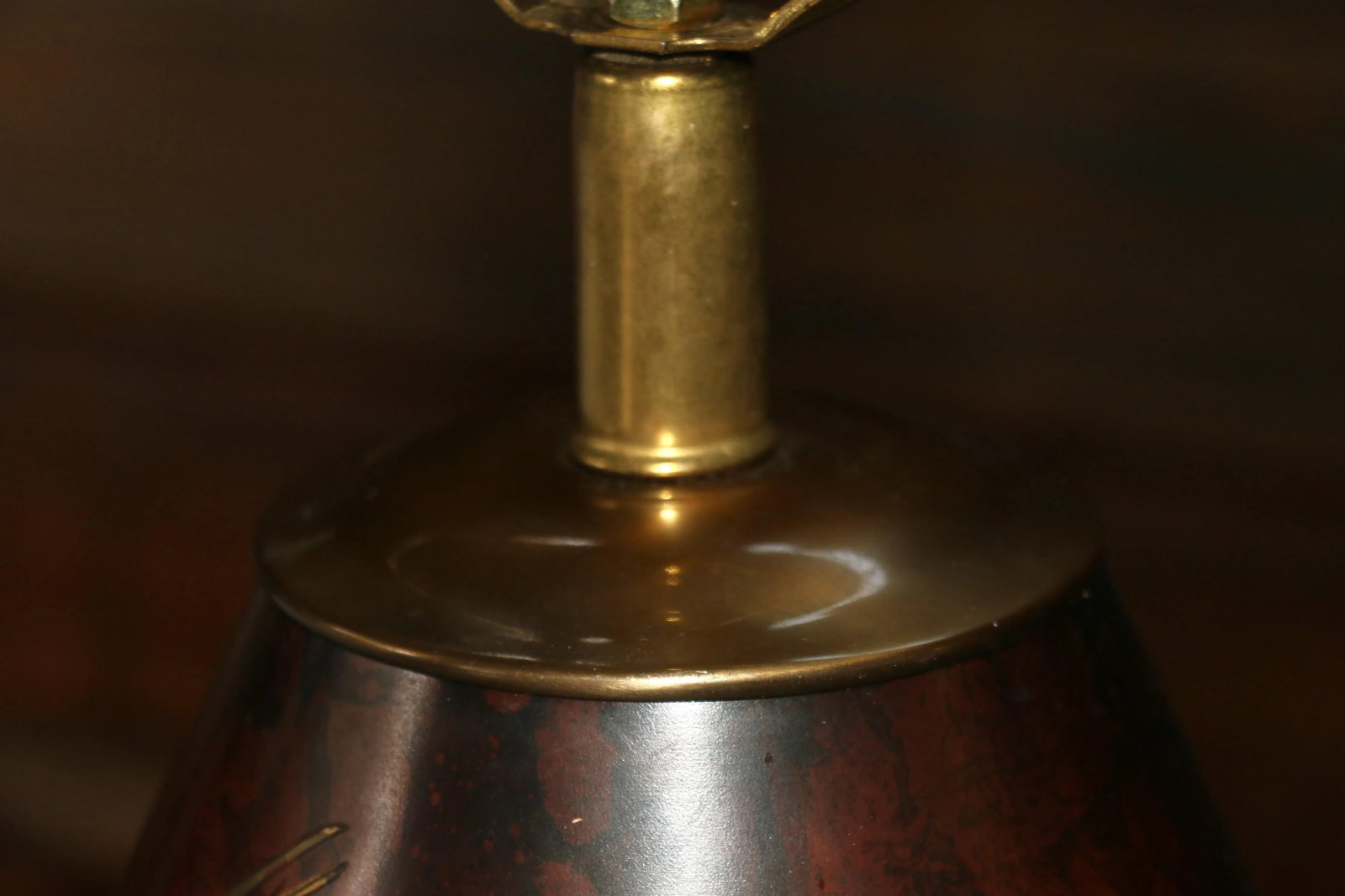 Vintage Pair of Marbro Mixed Metal Table Lamps Bronze, 1950s - 10