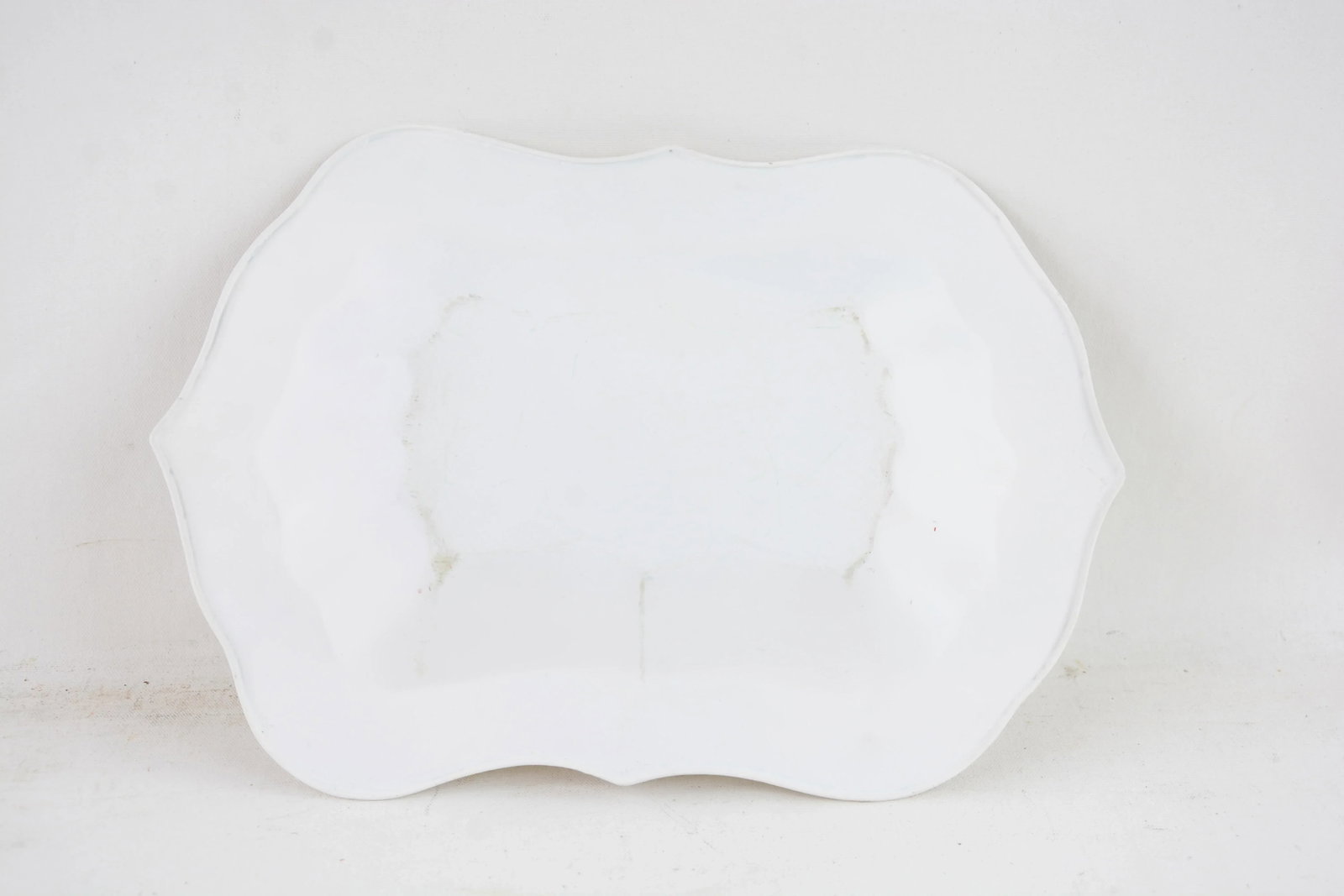 Vintage White Hand Painted Chinoiseries Style Patterned Plate/Tray - 5
