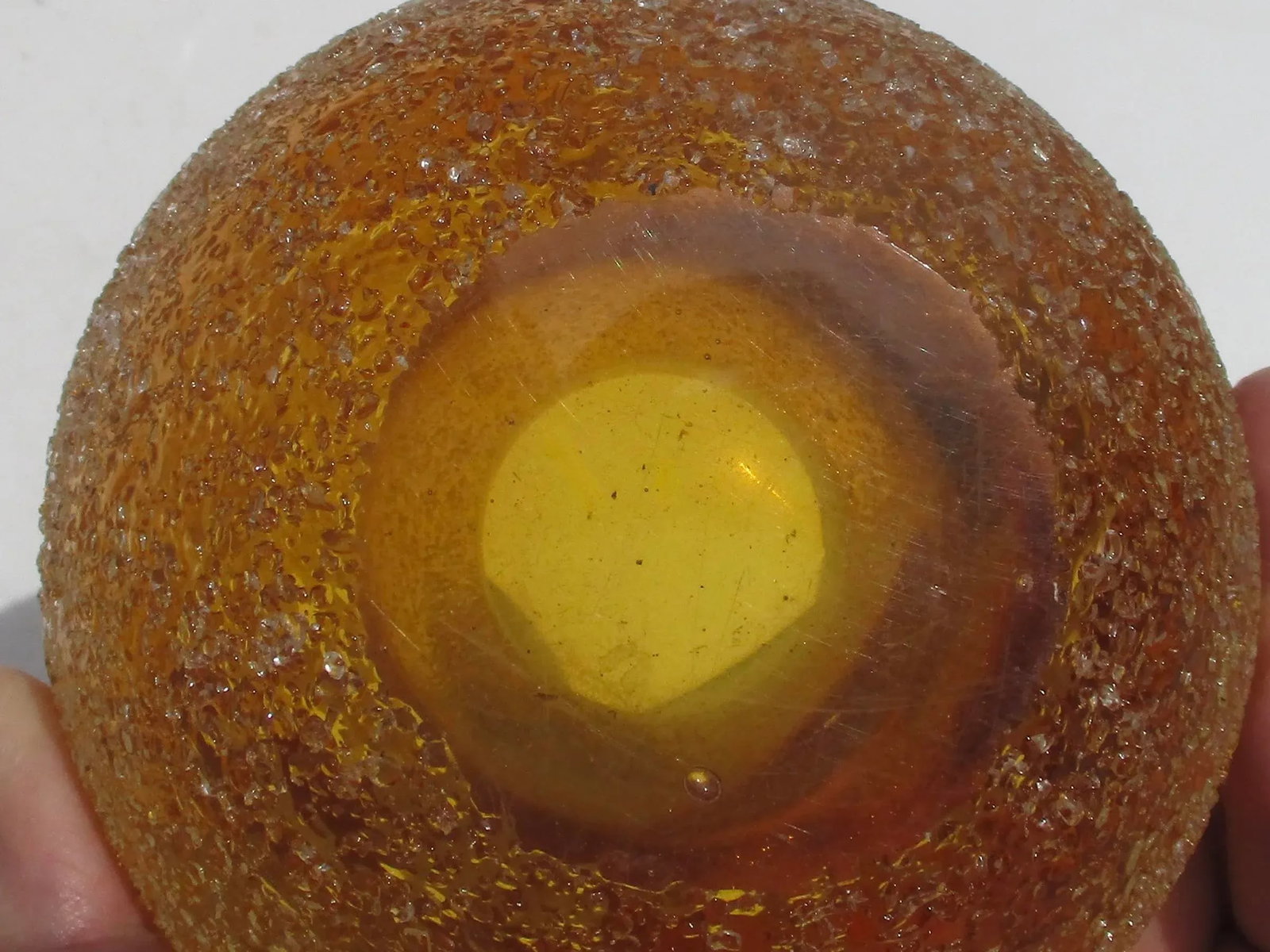 Amber Glass Globe Studio Vase - 3