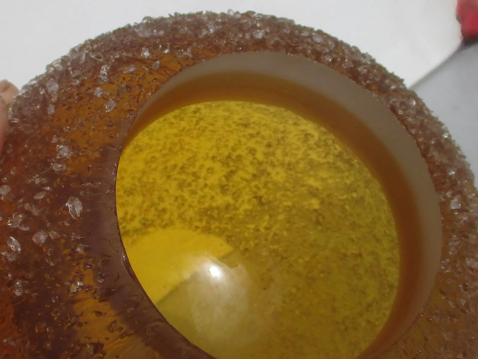 Amber Glass Globe Studio Vase - 4