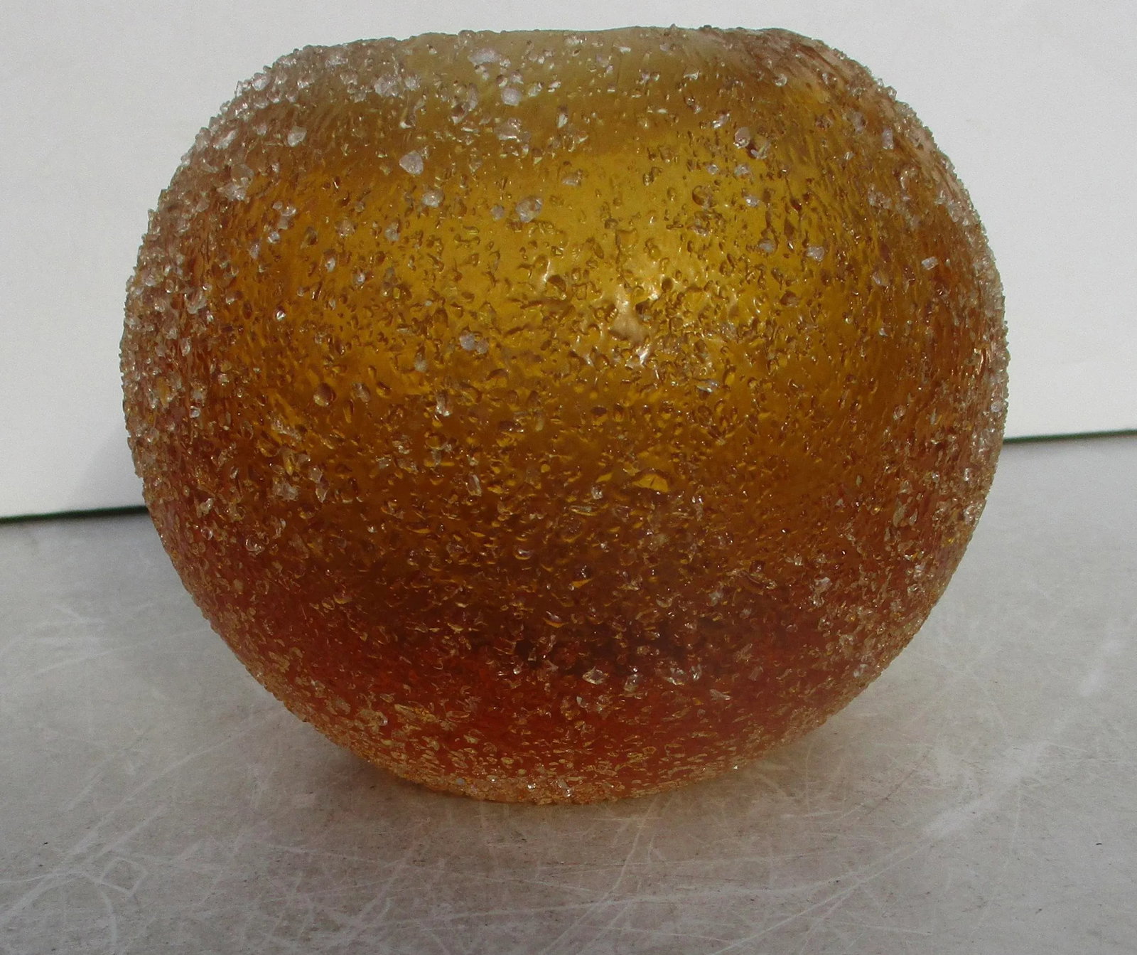 Amber Glass Globe Studio Vase - 6