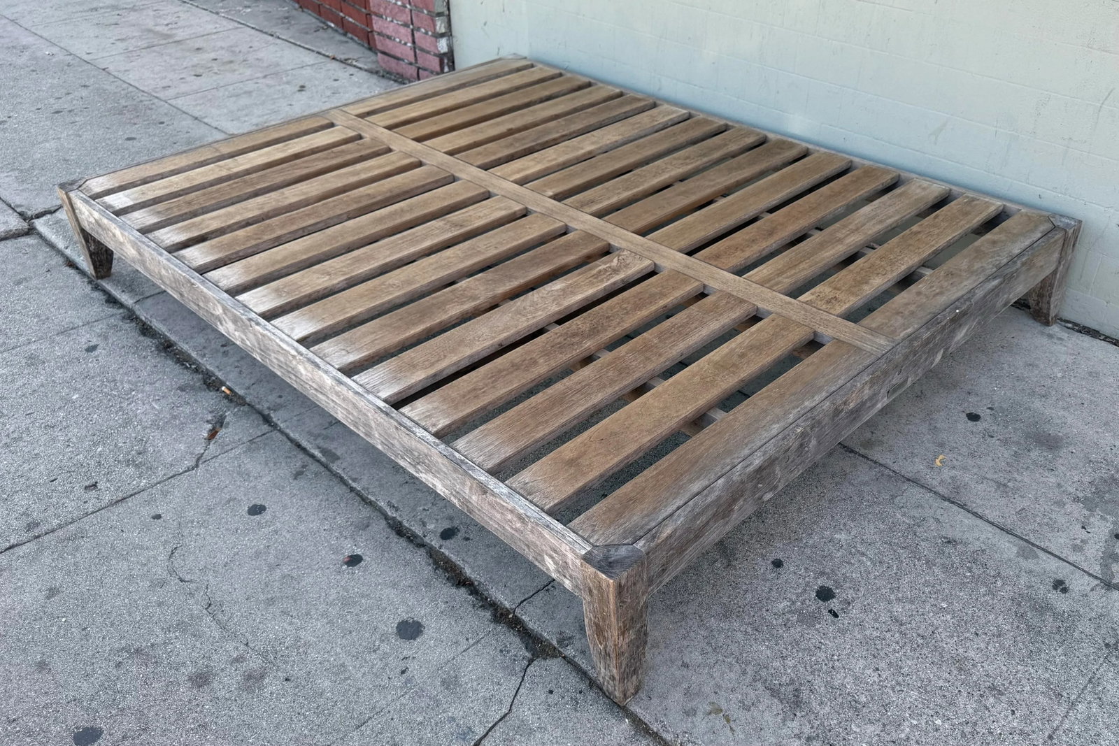 Restoration Hardware Solid Teak Outdoor Platform Base/Chaise Lounge - 2