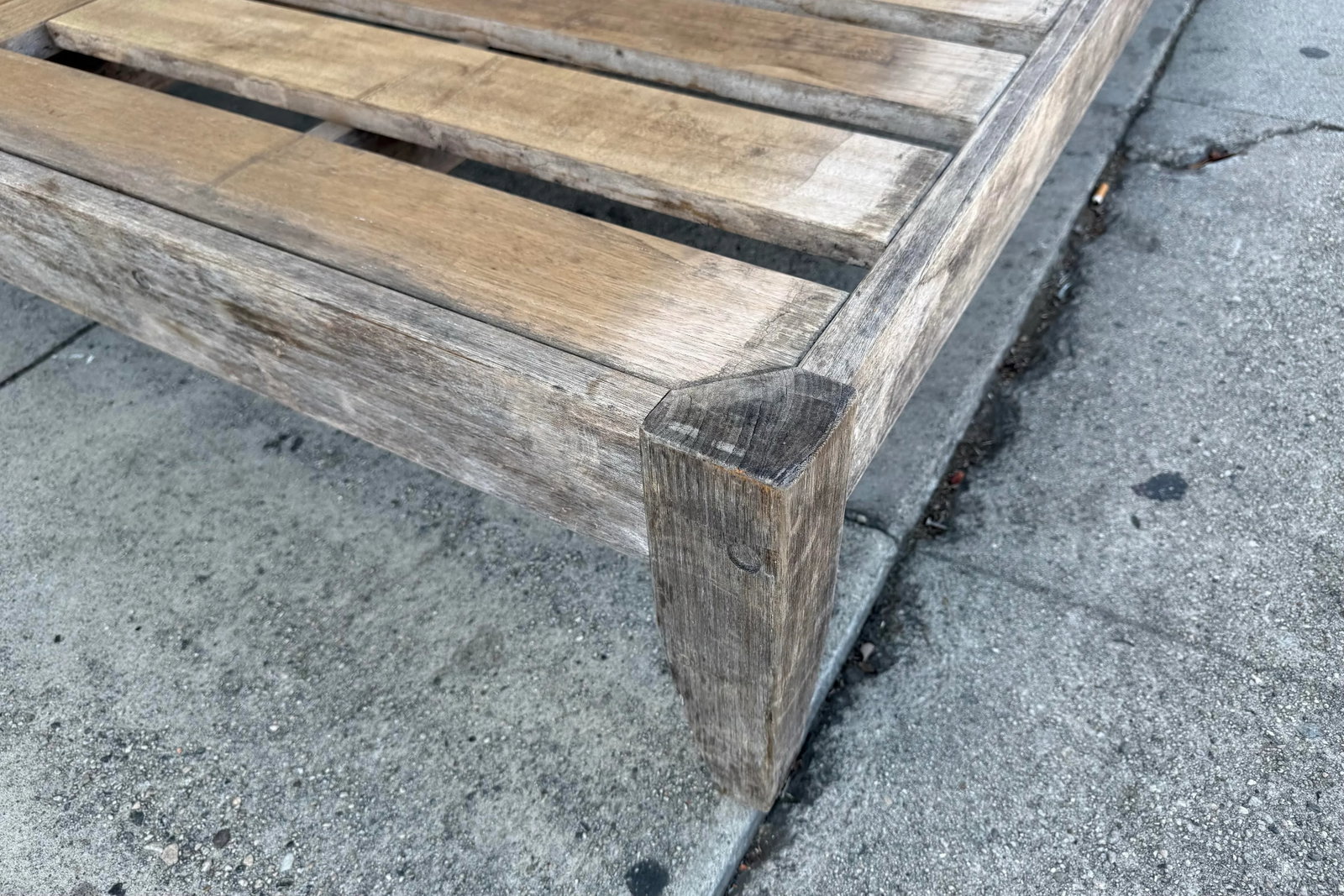 Restoration Hardware Solid Teak Outdoor Platform Base/Chaise Lounge - 5
