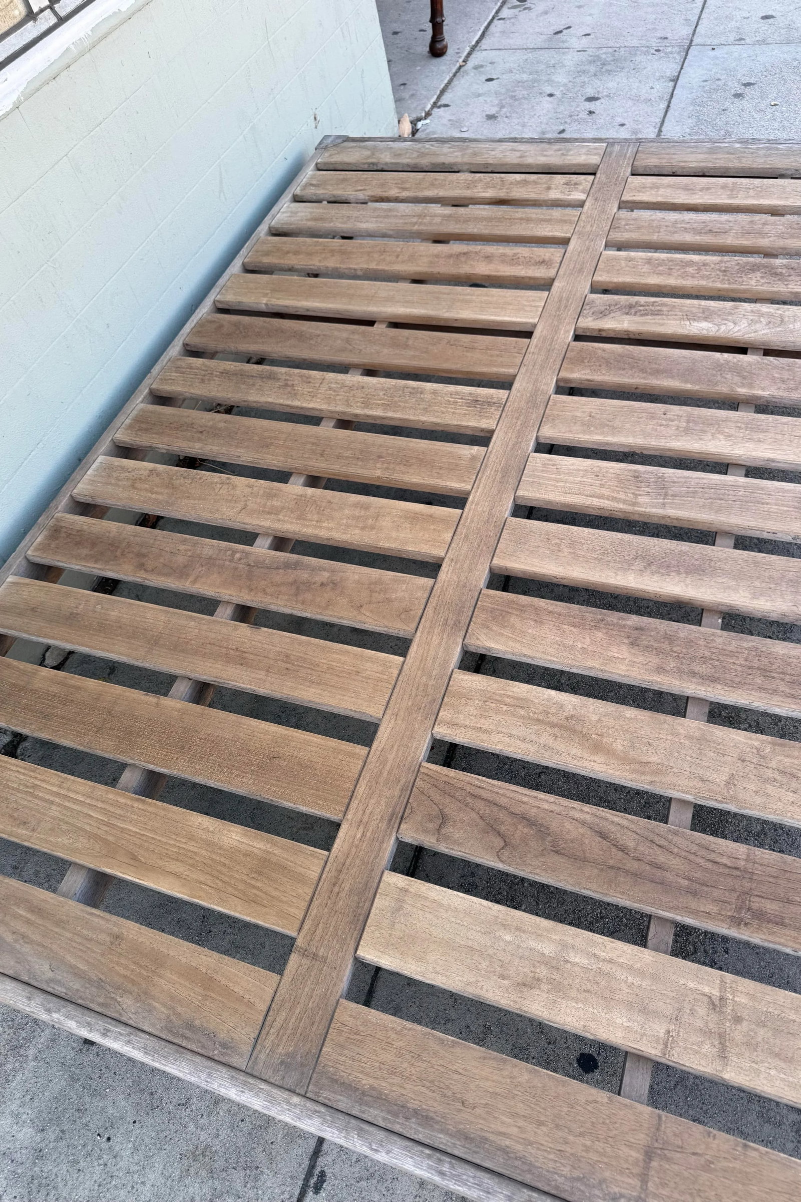 Restoration Hardware Solid Teak Outdoor Platform Base/Chaise Lounge - 7