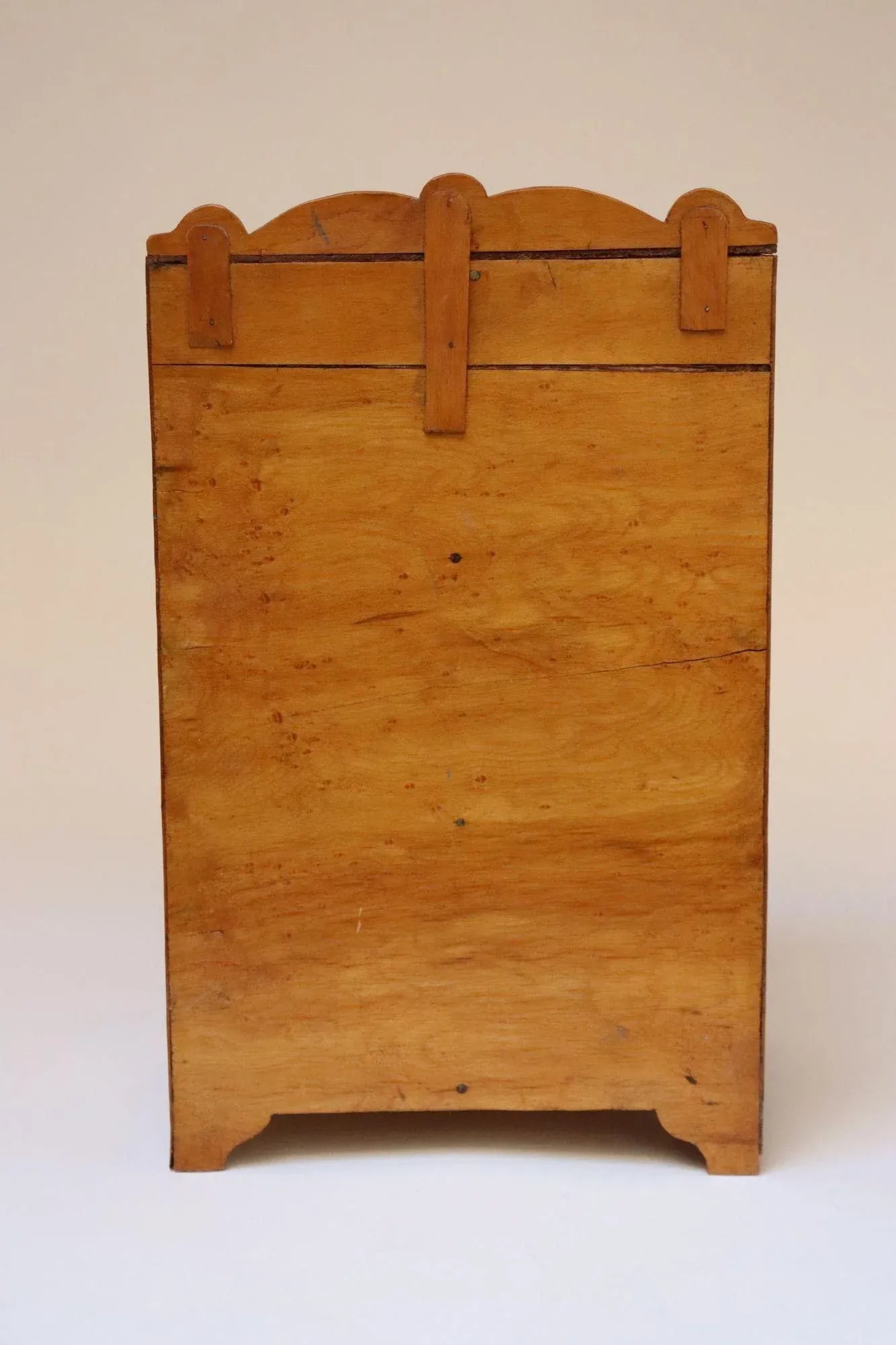 Vintage Tigers Eye Maple Three Drawer Jewelry Box / Miniature Chest - 4