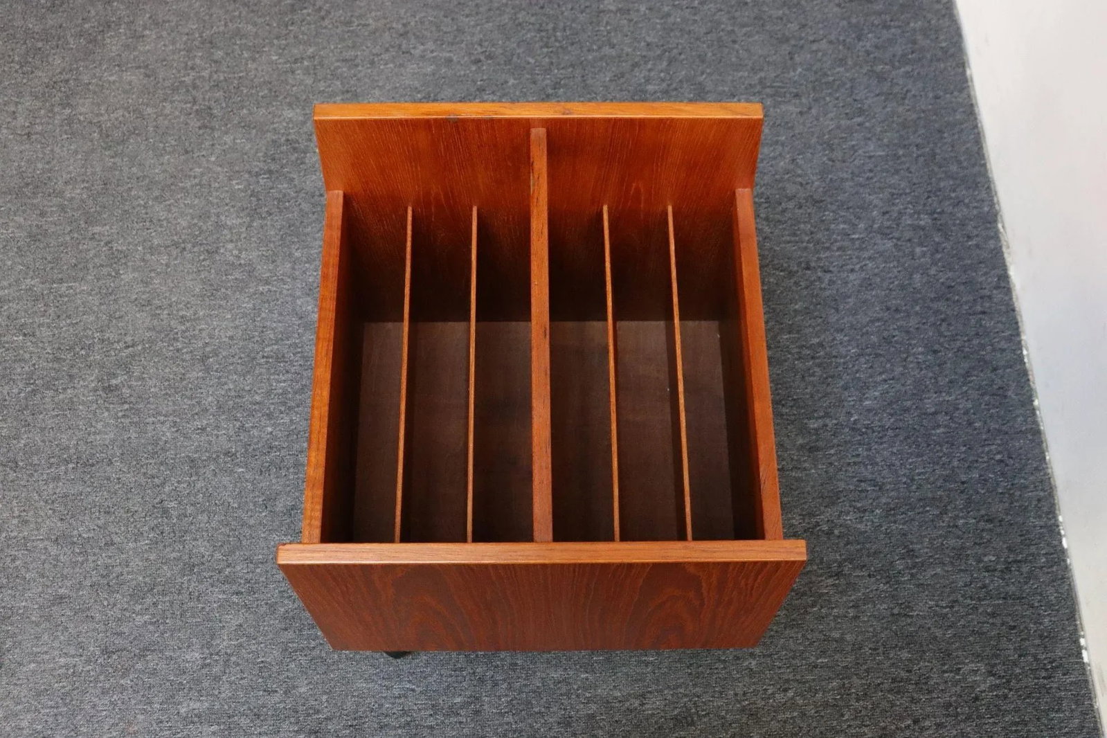 Norwegian Modern Magazine Rack on Casters by Rolf Hesland for Bruksbo in Teak - 7