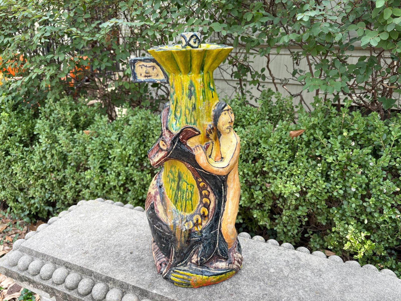 Italian Modern Glazed Terracotta Sculpture - 4