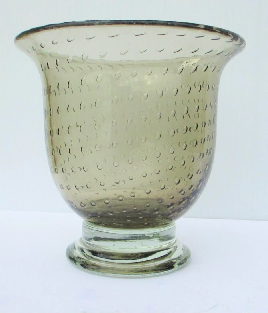 Italian Bubble Art Glass Urn - 2