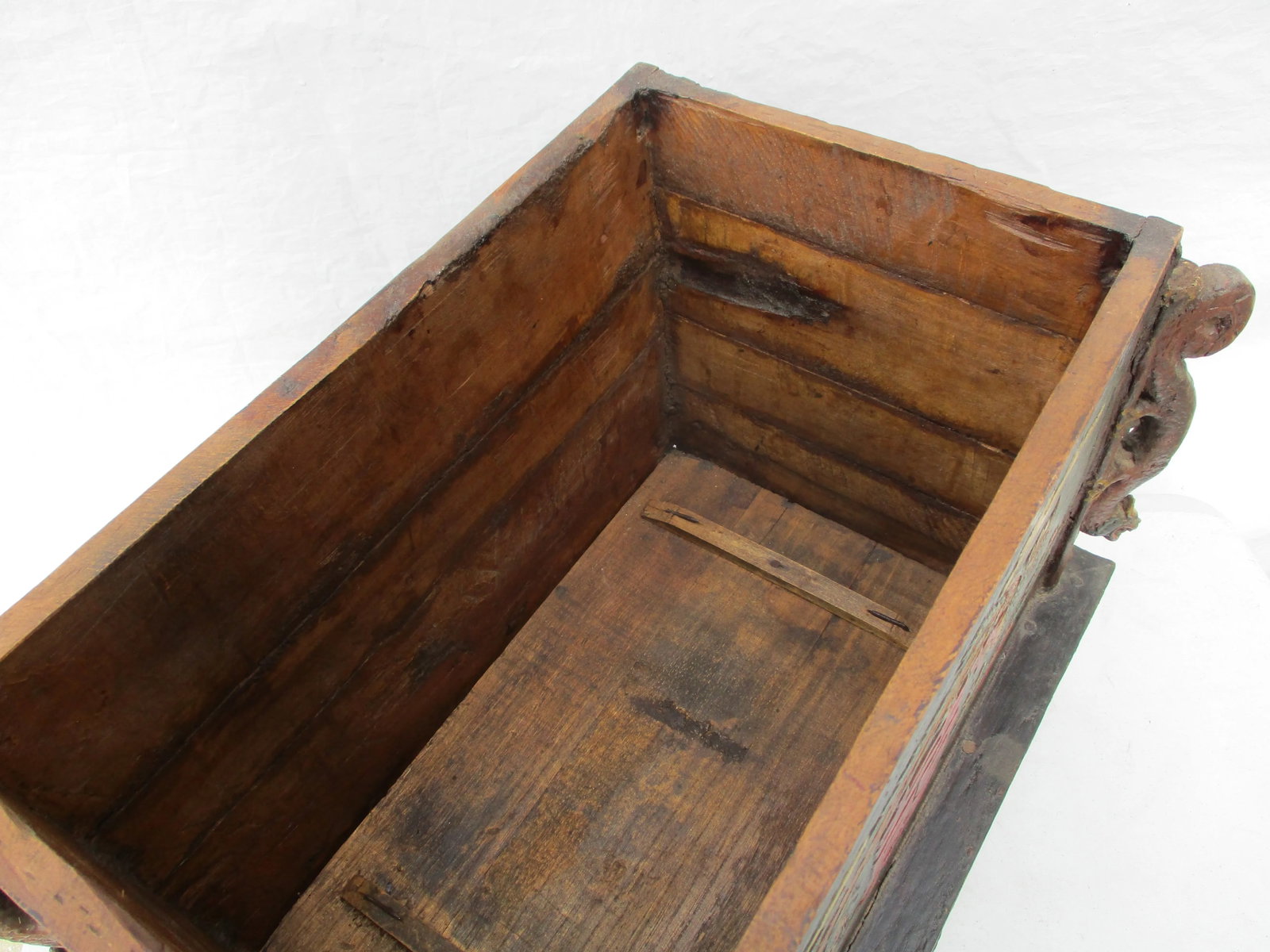 Chinese Provincial Lidded Trunk Hand Made Antique - 10