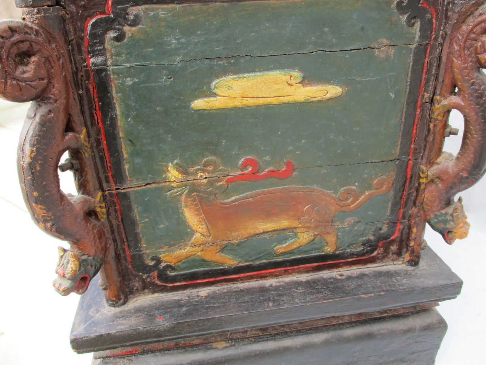 Chinese Provincial Lidded Trunk Hand Made Antique - 8