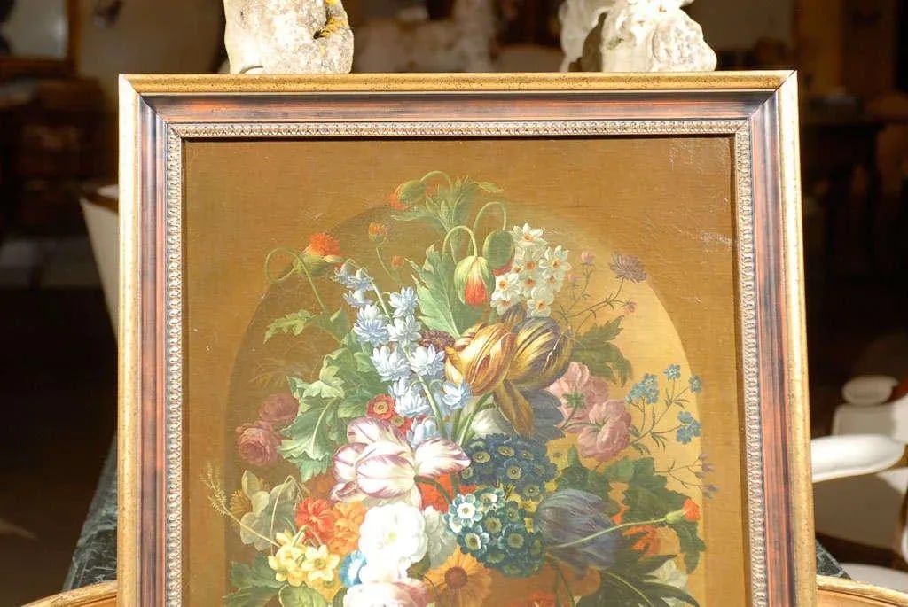 Swedish 1780s Floral Painting in the Manner of Paulus Theodorus van Brussel - 10