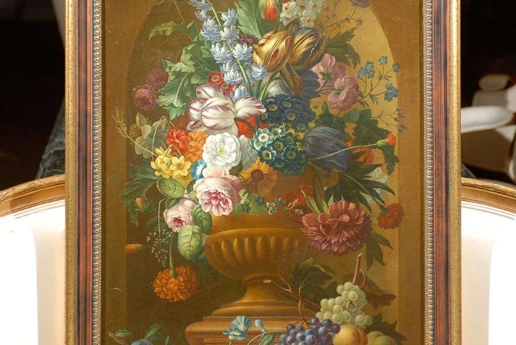 Swedish 1780s Floral Painting in the Manner of Paulus Theodorus van Brussel - 3