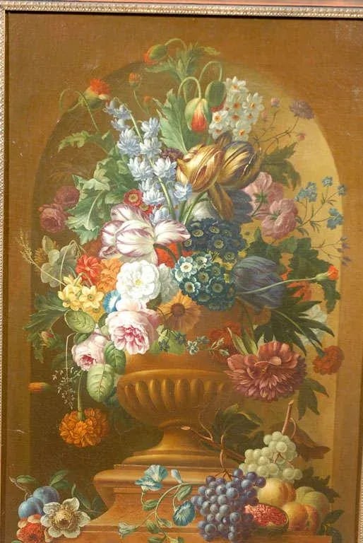 Swedish 1780s Floral Painting in the Manner of Paulus Theodorus van Brussel - 5