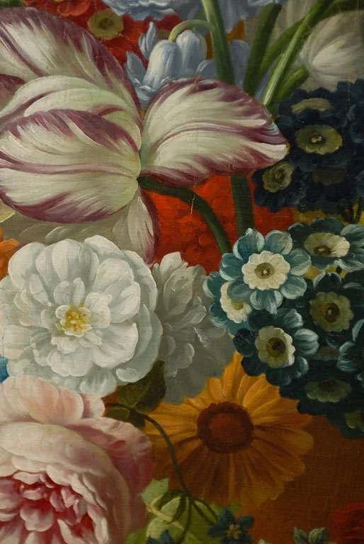 Swedish 1780s Floral Painting in the Manner of Paulus Theodorus van Brussel - 9