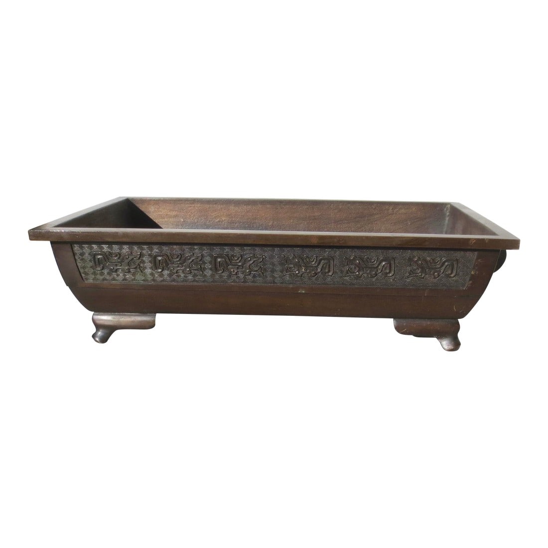 Mid-Century Japanese Bronze Ikebana/ Bonsai Tray: Fine Bronze Bonsai or Ikebana tray, Mid-20th century from Japan. The mid-20th-century Meiji revival in Japan was especially notable for its influence on the Bonsai Arts. Great condition and good for
