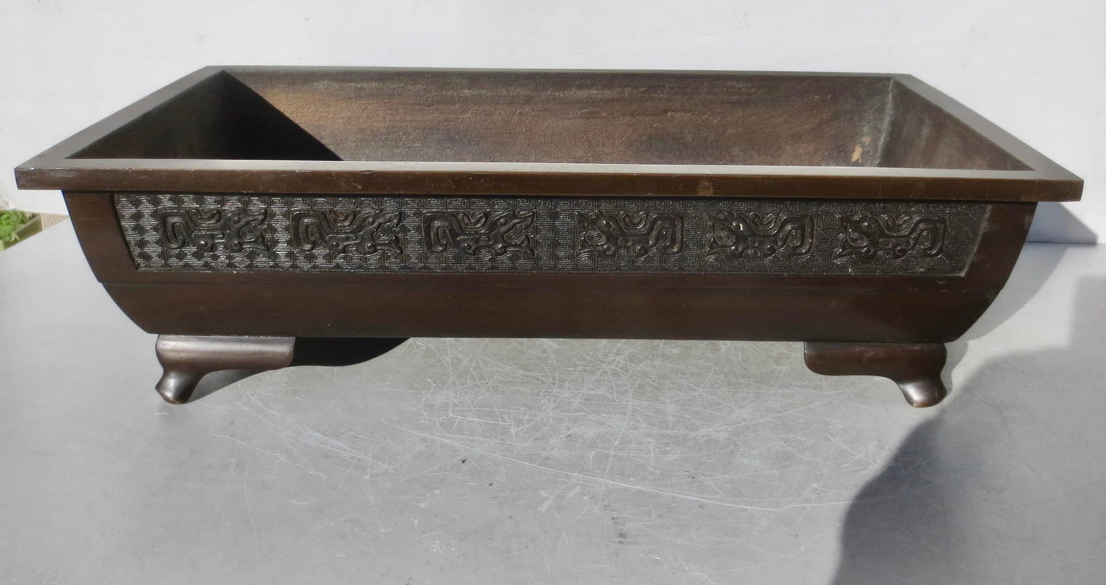 Mid-Century Japanese Bronze Ikebana/ Bonsai Tray - 3