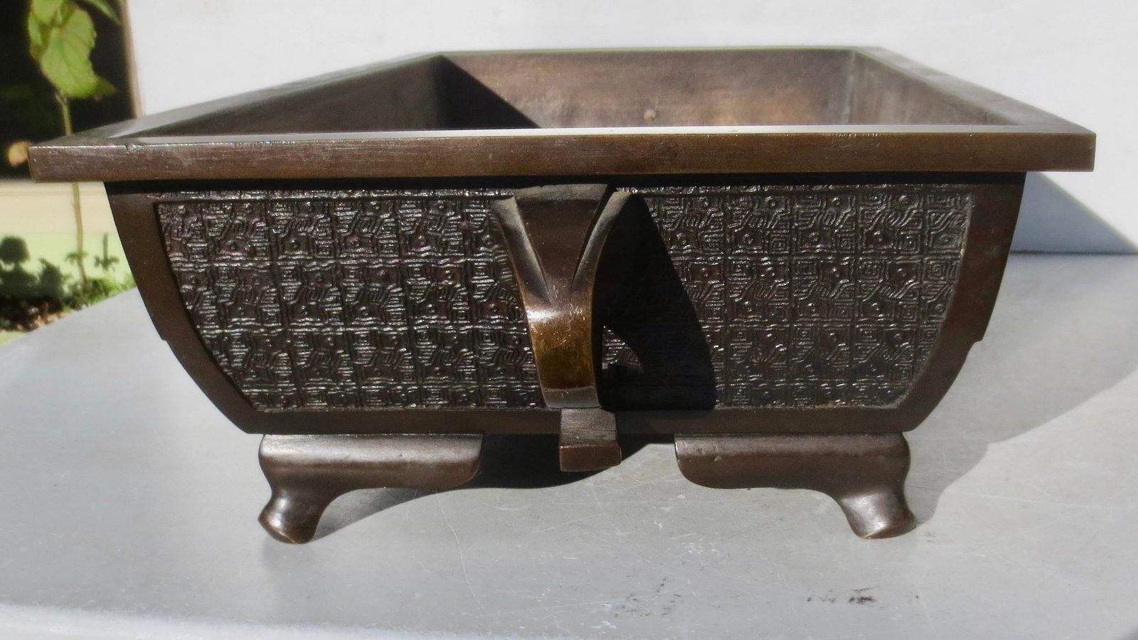 Mid-Century Japanese Bronze Ikebana/ Bonsai Tray - 4