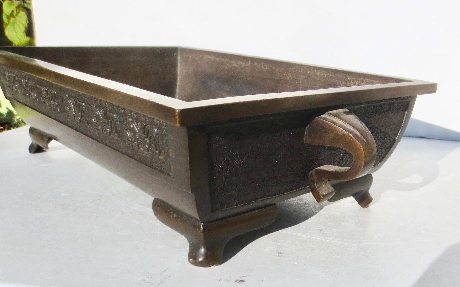 Mid-Century Japanese Bronze Ikebana/ Bonsai Tray - 5