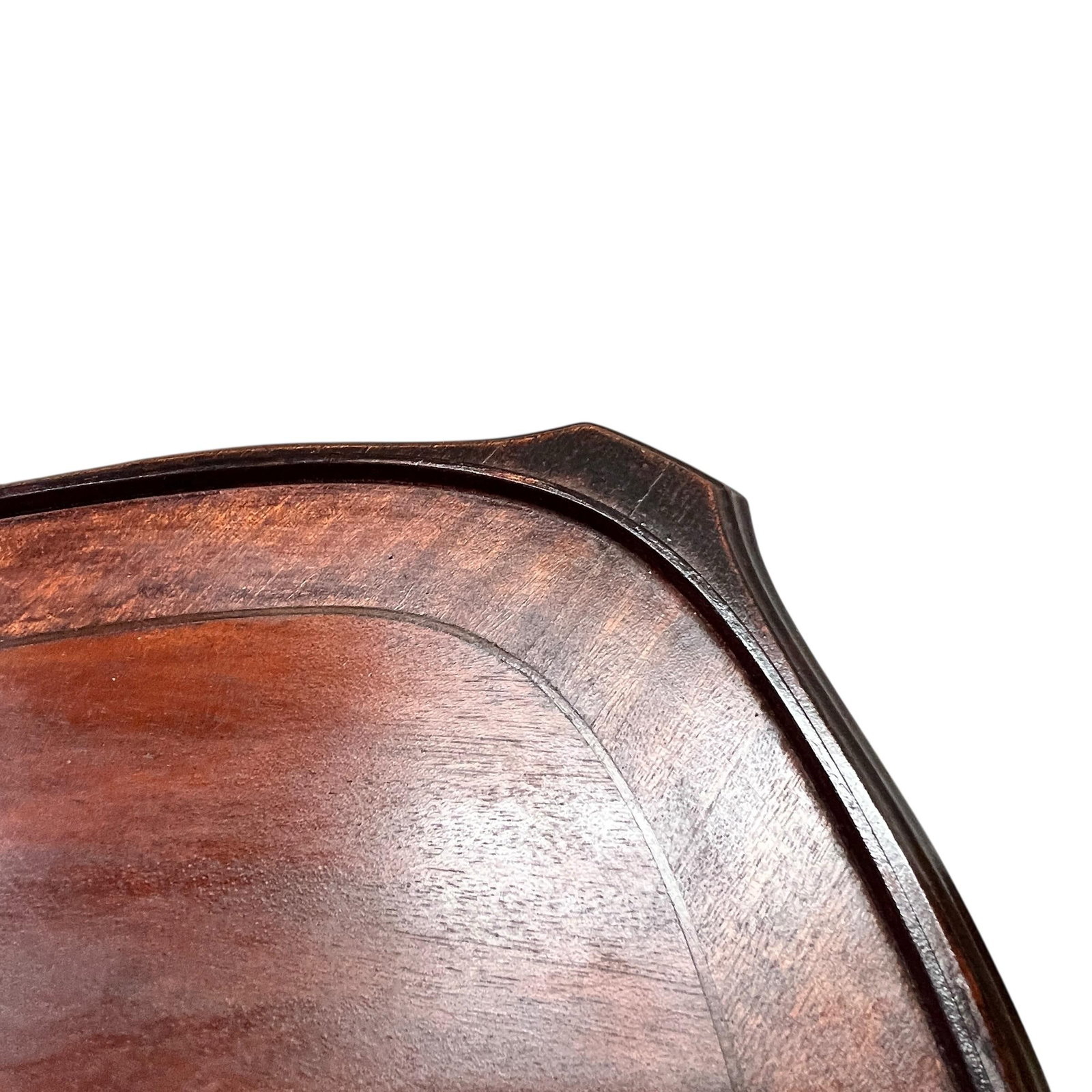 Antique Mahogany Side, Drink, Tea Table, Burl Top and Barley Twist Legs - 8