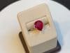 Pear Shape 2 Carat Treated Ruby & Diamond 14 Karat White Gold Ring - 16