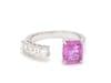 Natural 1.87 cts pink sapphire & 0.55 cts diamond ring in 18k gold - 16
